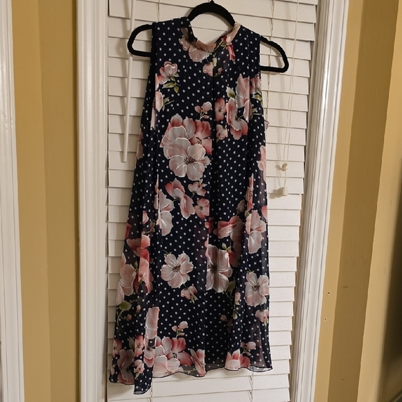 Robbie Bee Pink and Blue Sleeveless Sundress for Weddings - Picture 1 of 14
